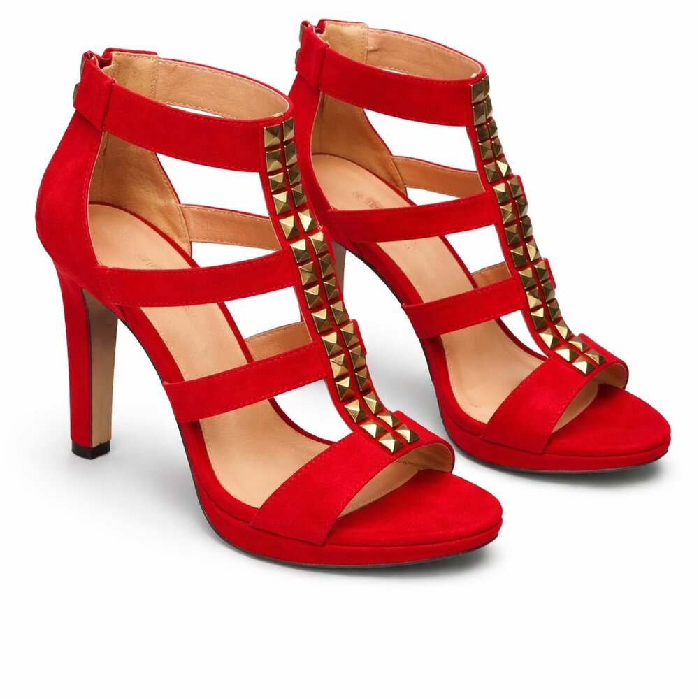 CHARLOTTE RUSSE Red Heels Sandals Shoes Size 7